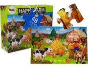 Leantoys puzzle puzzle hospodářská zvířata 48 prvků