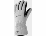 4F Dámské lyžařské rukavice H4Z22-RED002 Cool Light Grey Melans