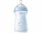 Chicco Chicco_naturalfeeling plastová láhev 330 ml s silikonovým strukem Fast Flow 6m+ Blue