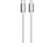 TB Touch AKTBXKUAMFICS1V TB USB-C - Lightning oplétaný, 1m TB kabel USB-C - Lightning oplétaný 1m, stříbrný