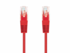 C-TECH kabel patchcord Cat5e, UTP, červený, 0,25m