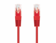 C-TECH kabel patchcord Cat5e, UTP, červený, 1m