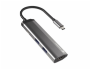 NATEC Fowler Slim Kabel USB 3.2 Gen 1 (3.1 Gen 1) Type-C Černá, Chrom