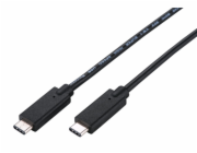 C-TECH Kabel USB 3.2, Type-C (CM/CM), PD 100W, 20Gbps, 2m, černý