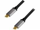 Kabel USB-C M/M, 4K/60 Hz, PD hliník 1 m