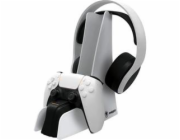 SNAKEBYTE PS5 Dual Charge 5 & Headset Stand white SnakeByte nabíječka 2v1 Dual Charge & Headset Stand 5 pro PS5 bílá