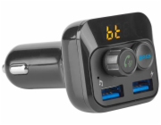 NEDIS FM Transmitter do auta/ Hands free volání/ 1.0 "/ LED obrazovka/ Bluetooth 5.0/ 12 - 24 V DC/ 2.4 A/ 2x USB/ černý