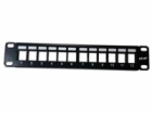 10" modulární stíněný patch panel LEXI-Net 12port, černý