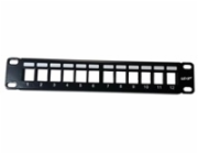 10" modulární stíněný patch panel LEXI-Net 12port, černý