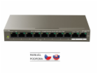 Tenda TEF1110P-8-102W PoE AT switch - 8x PoE 100 Mb/s + 2...