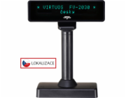 Virtuos VFD zákaznický displej Virtuos FV-2030B 2x20 9mm, serial, černý