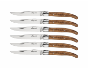 Jean Dubost Laguiole      6 pcs. Steak Knife Set, Olive Wood