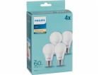 Philips LED lampa E27 set 4 ks. 8W (60W) 2700K 806lm