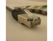 Patch kabel NetRack RJ45, kat. 5e FTP, 1m černý (BZPAT1FK)