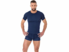 Brubeck Men's Short -sleeved Active Wool Navy Blue (SS11710)