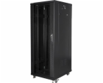 Lanberg Wardrobe Standing 19 32U 600x800 Black Flat Pack (FF01-6832-12B)