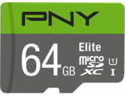 Karta PNY Elite MicroSDXC 64 GB Class 10 UHS-I/U1 A1 V10 (P-SDUX64U185GW-GE)