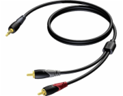 Kabel Procab Jack 3.5mm - RCA (Cinch) x2 15m czarny (CLA711/15)