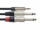 Stagg NYC3/MPS2PR, kabel 2x JACK mono/1x mini JACK stereo...