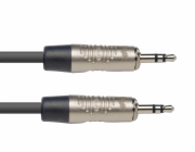 Stagg NAC3MPSR, propojovací kabel Jack 3,5mm stereo, 3m