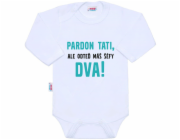 Body s potiskem New Baby Pardon tati, ...máš šéfy dva!