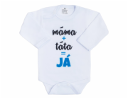 Body s potiskem New Baby máma plus táta rovná se JÁ