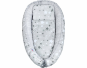 Luxusní hnízdečko s peřinkami pro miminko New Baby bílo-šedé hvězdičky