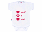 Body s potiskem New Baby MADE IN LOVE