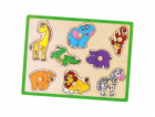 Dětské dřevěné puzzle s úchyty Viga ZOO