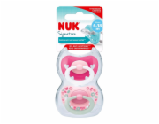 Šidítko NUK Signature 6-18m 2ks holka