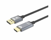 PremiumCord DisplayPort 1.4 na HDMI2.1 kabel pro rozlišení 8K@60Hz,4K@144Hz, 2m