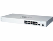 Cisco switch CBS220-16T-2G, 16xGbE RJ45, 2xSFP, fanless - REFRESH