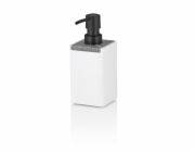 KELA Dávkovač mýdla Cube polyresin bílá 300 ml KL-23694