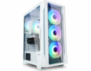 Zalman skříň I3 Neo / middle tower / ATX / 4x120 ARGB fan / 2xUSB 3.0 / 1xUSB 2.0 / skl. přední panel i bočnice / bílá