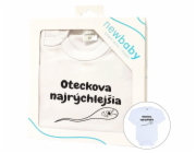 Body s potiskem New Baby Oteckova najrýchlejšia - darčekové balenie Vel.62 (3-6m)