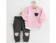 Kojenecká souprava tričko a tepláčky New Baby Brave Bear ABS růžová Vel.68 (4-6m)