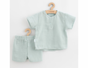 Kojenecká mušelínová soupravička New Baby Soft dress mátová Vel.56 (0-3m)