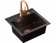 Steiner Art Johnny 110 Stebran Art Copper Black Pearl Sink s manuálním siph