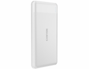 CANYON powerbanka PB-1009W,10 000mAh Li-pol, In USB-C+Lightning-Apple,Out USB-C PD 20W+1xUSB-A QC 3.0,bílá