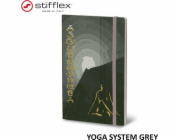 Stiffflex STIFFLEX Notebook, 13x21cm, 192 stran, Yoga System – šedá