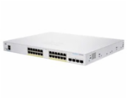 Cisco switch CBS350-24P-4G-EU (24xGbE,4xSFP,24xPoE+,195W,fanless) - REFRESH