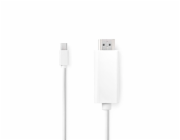 NEDIS kabel mini DisplayPort – HDMI/ mini DisplayPort zástrčka - HDMI zástrčka/ bílý/ bulk/ 2m