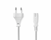 NEDIS napájecí kabel pro adaptéry/ Euro zástrčka - konektor IEC-320-C7/ přímý-přímý/ dvoulinka/ bílý/ bulk/ 5m