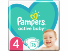 Pampers Active Baby Plenky Velikost 4, 9kg-14kg, 76ks