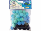 Astra Decorative Pompoms 20 mm - Blue Astra Laguna