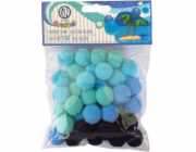 Astra Decorative Pompoms 20 mm - Blue Astra Laguna