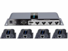 PremiumCord HDMI 1-8 splitter+extender po CAT6/6a/7, FULL...