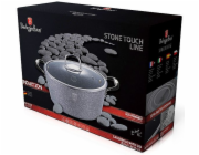 Kastrol s mramorovým povrchem 24 cm Gray Stone Touch Line BH-1152