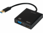 LogiLink USB HDMI D-Sub (VGA) adaptér, 0,1 m, černý (UA0234)