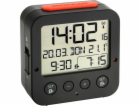 TFA 60.2528.01 Bingo black Digital RC Alarm Clock w. Temper